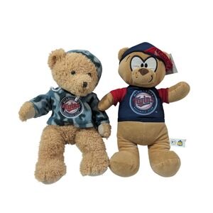 Minnesota Twins MLB Plush‎ Teddy Bear Set Good Stuff Camo Hoodie Baseball 12in